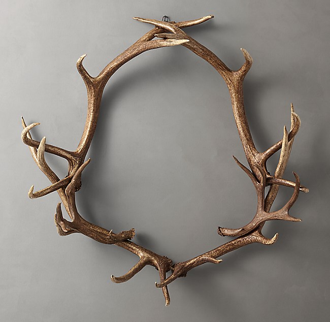 Natural Elk Antler Wreath