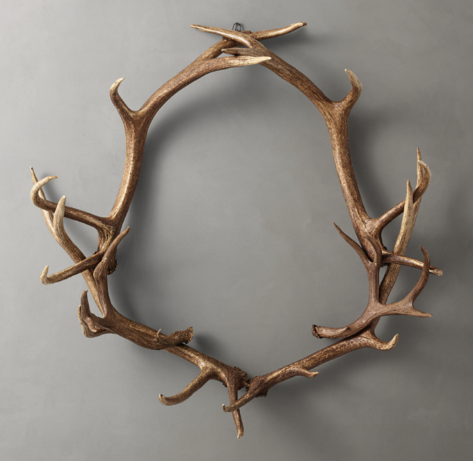 Natural Elk Antler Wreath