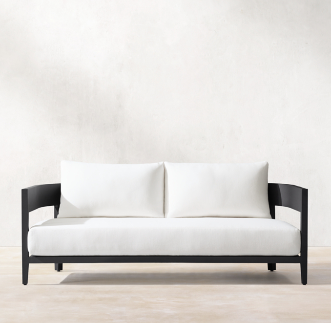 68" Balmain Aluminum Sofa