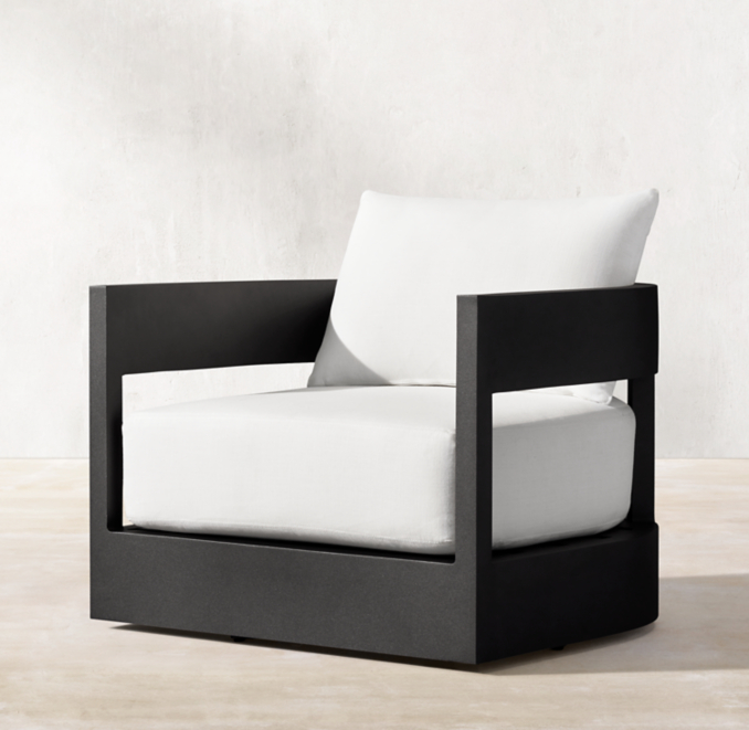 Balmain Aluminum Swivel Lounge Chair