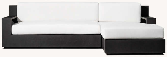 Marbella Aluminum Right-Arm Sofa-Chaise Sectional