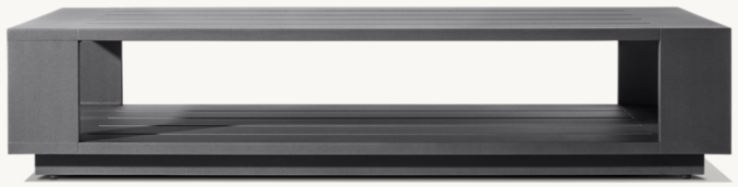 Marbella Aluminum Open Rectangular Coffee Table