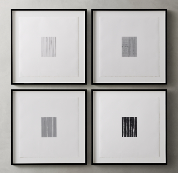 Front view of Line Studies 1-4 Collection 