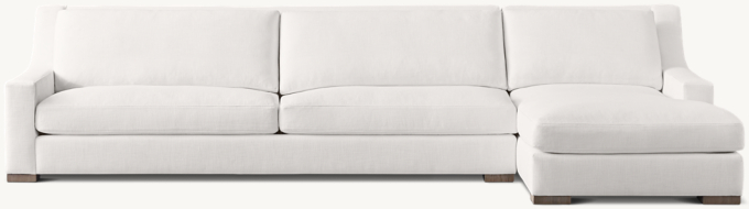 Parisian Classic Slope Arm Right-Arm Sofa-Chaise Sectional
