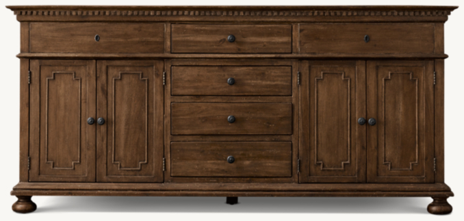 Front view of St. James Double Vanity Base 