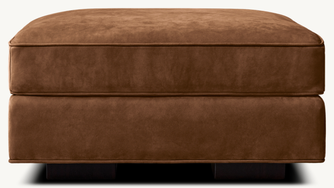 Maddox Modular Leather Slim-Arm End-Of-Sectional Ottoman | RH Baby