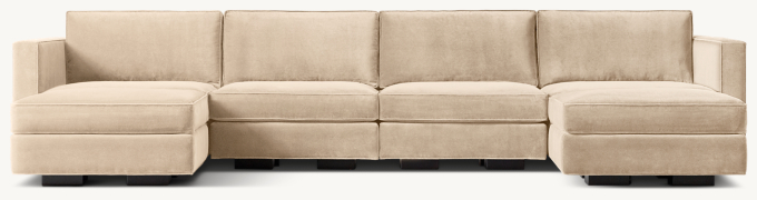 Maddox Modular Slim-Arm U-Chaise Sectional