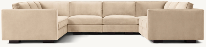 Maddox Slim-Arm Modular U-Sofa Sectional