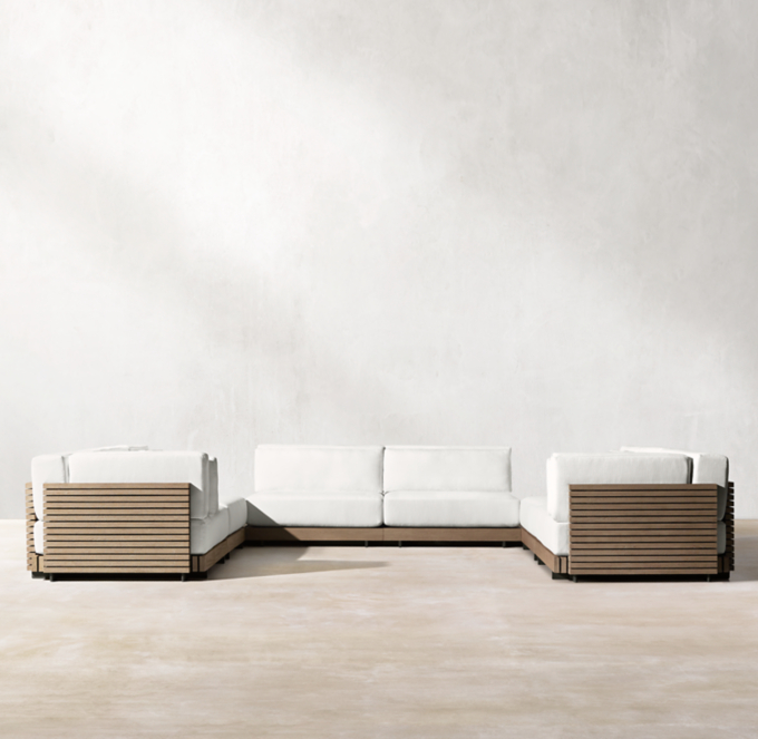 Caicos Modular U Sofa Sectional With Coffee Tables