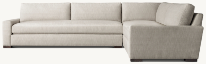Maxwell Right-Arm Bench-Seat L-Sectional