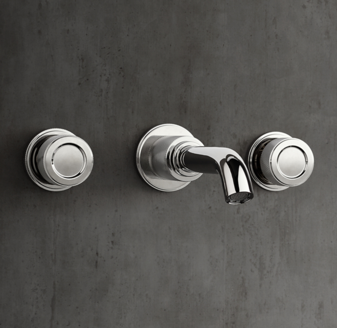 Lambeth Knurled KnobHandle WallMount Faucet