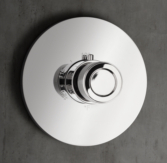 Lambeth Knurled Knob-Handle Thermostatic Shower Valve & Trim Set