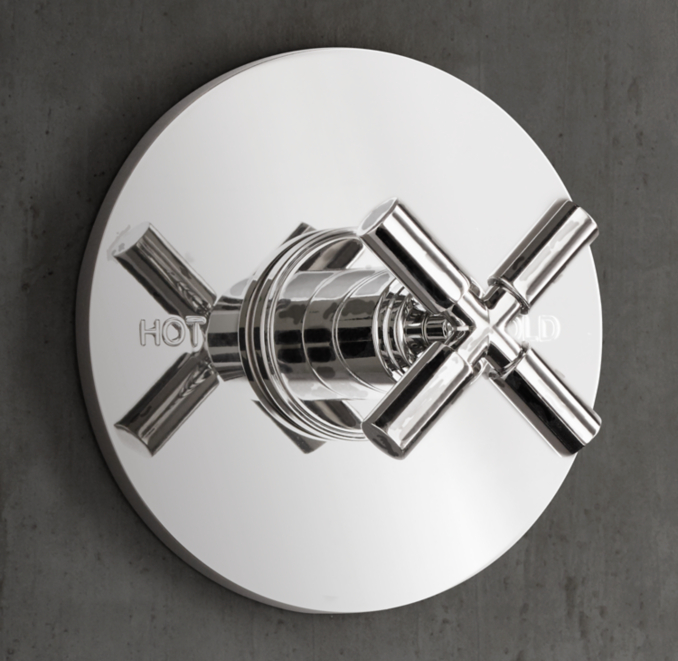 Lambeth Smooth Cross-Handle Balanced-Pressure Shower Valve & Trim