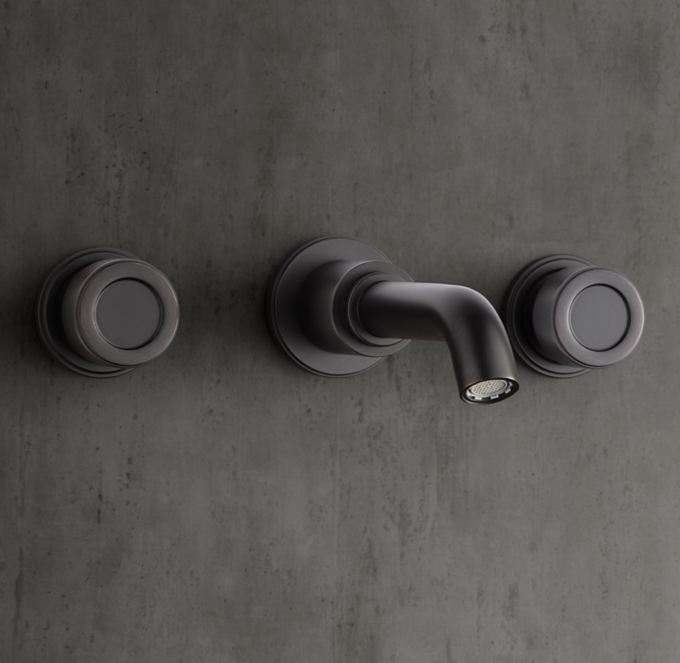 Lambeth Smooth Knob-Handle Wall-Mount Faucet