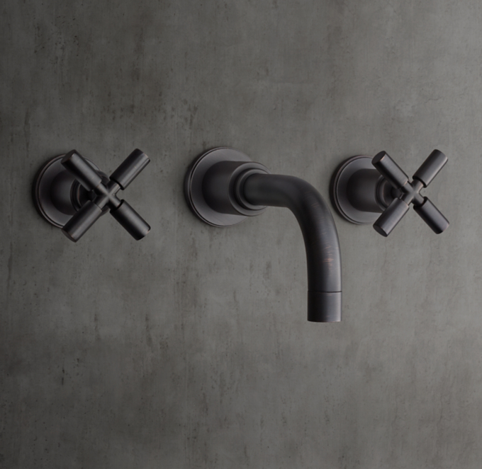 Lambeth Smooth Cross-Handle Wall-Mount Tub Fill