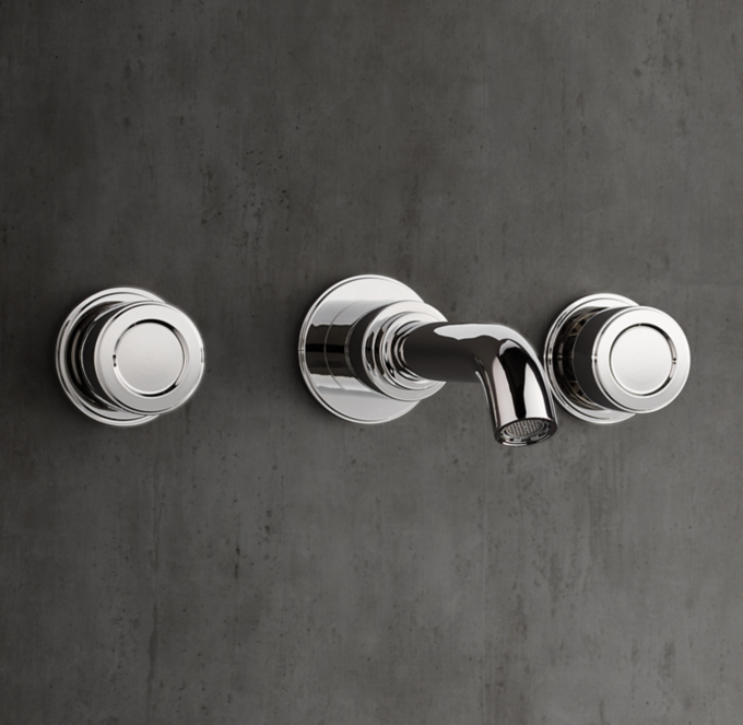 Lambeth Smooth Knob-Handle Wall-Mount Faucet