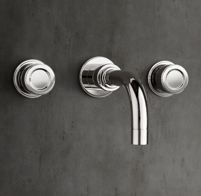 Lambeth Smooth Knob-Handle Wall-Mount Tub Fill