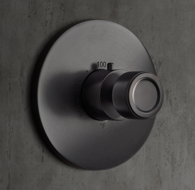 Lambeth Smooth KnobHandle Thermostatic Shower Valve & Trim Set