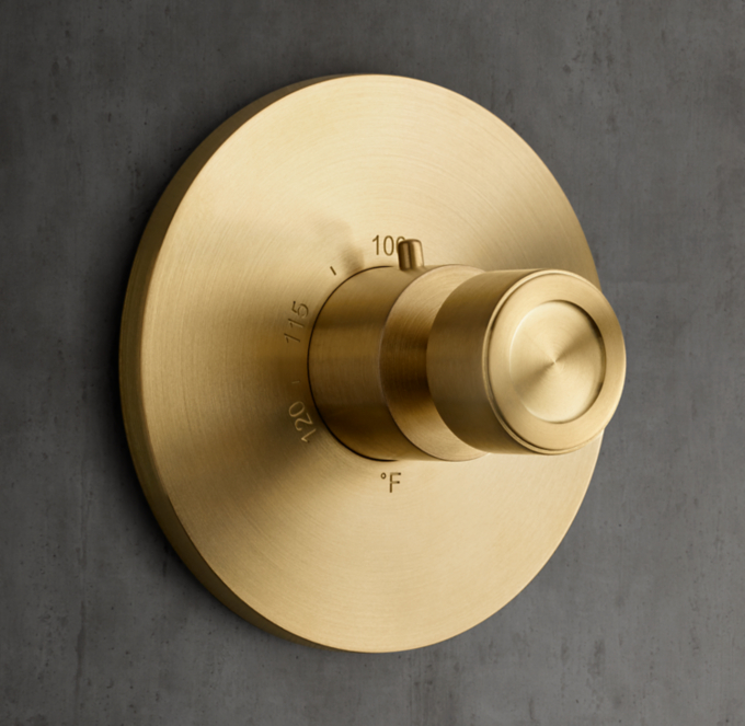 Lambeth Smooth KnobHandle Thermostatic Shower Valve & Trim Set