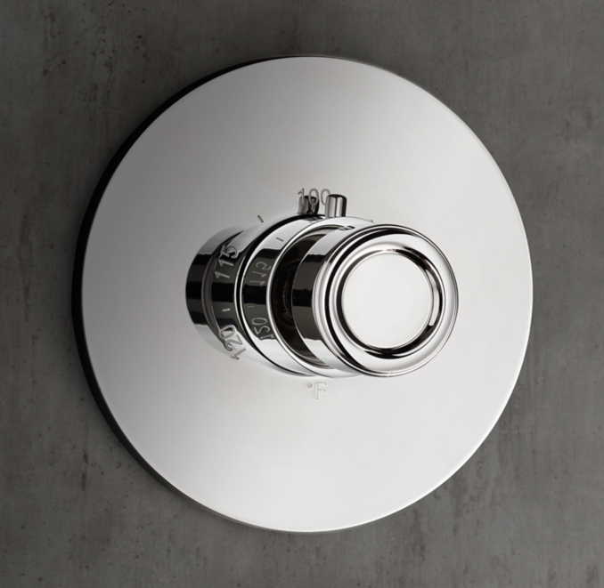 Lambeth Smooth KnobHandle Thermostatic Shower Valve & Trim Set