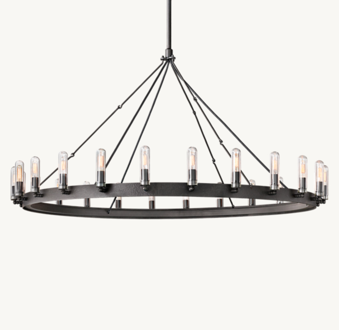 Camino Round Outdoor Chandelier 50\"