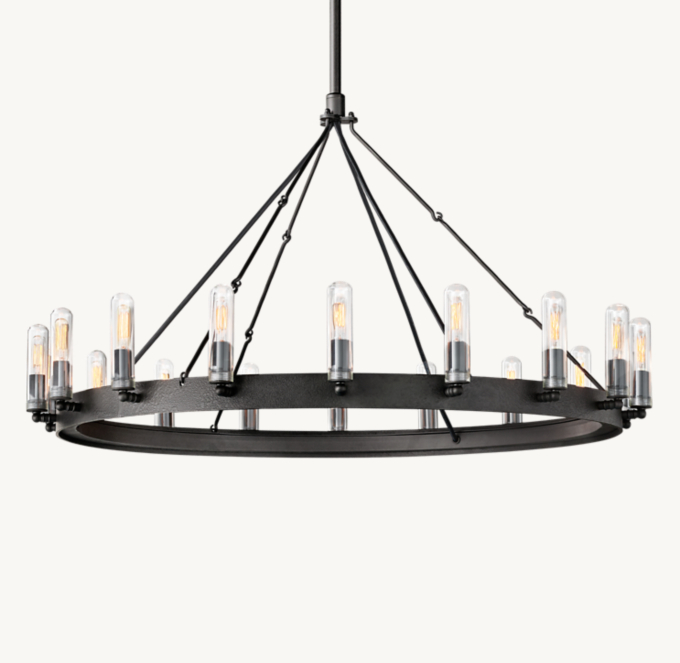 Camino Round Outdoor Chandelier 38"