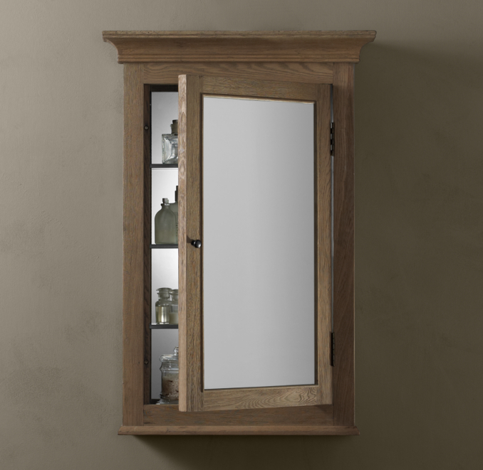 Shutter WallMount Medicine Weathered Oak