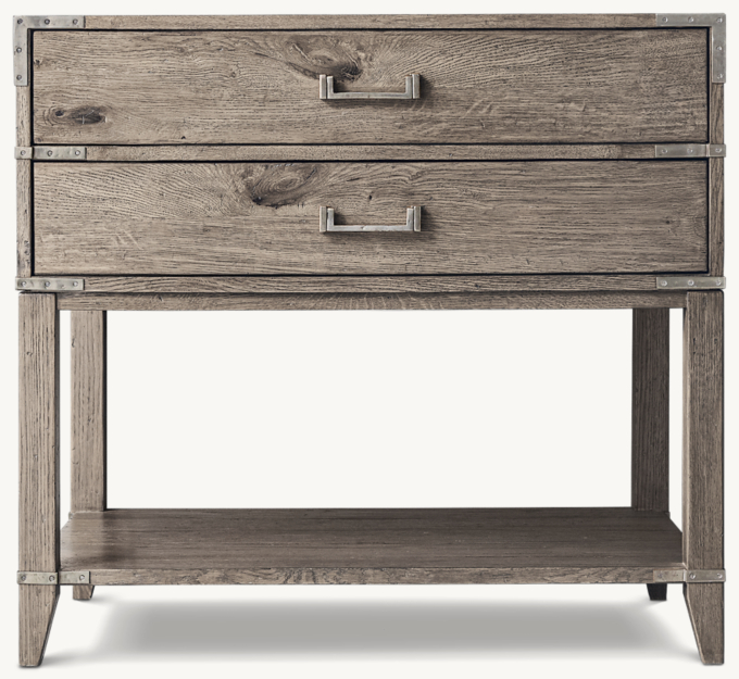 Cayden Campaign Single Washstand Base with Corner Brackets