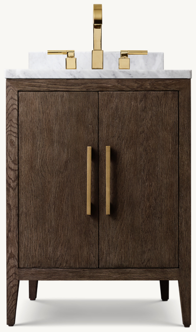 French Contemporary Powder Vanity