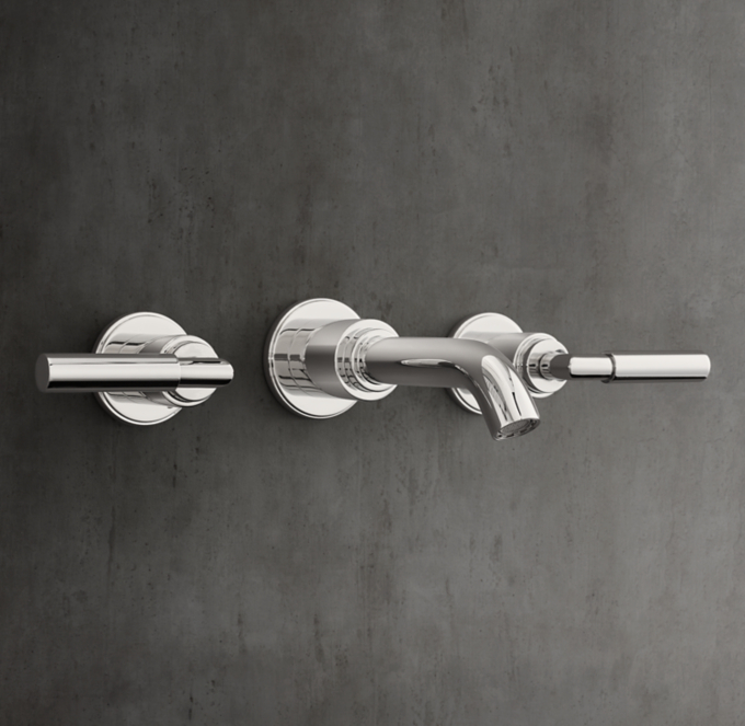 Lambeth Smooth Lever-Handle Wall-Mount Faucet