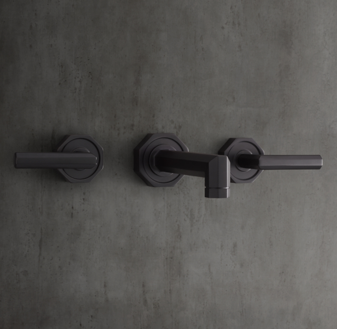 Lambeth Faceted Lever Handle Wall-Mount Tub Fill