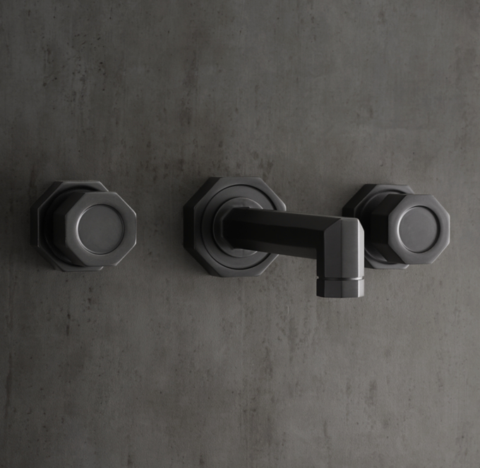 Lambeth Faceted Knob Handle Wall-Mount Tub Fill
