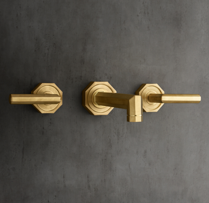 Lambeth Faceted Lever-Handle Wall-Mount Faucet