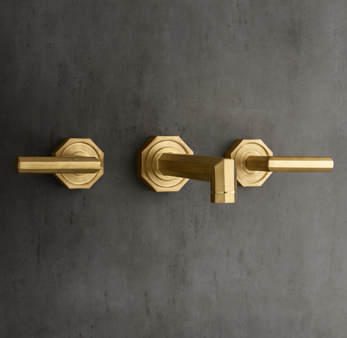 Lambeth Faceted Lever Handle Wall-Mount Tub Fill