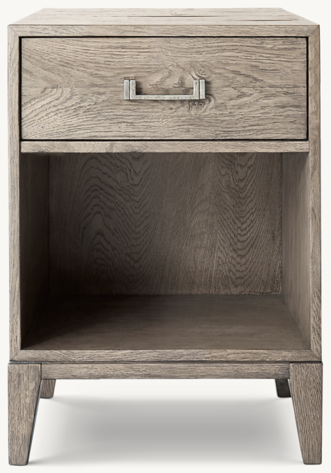 20&#34; nightstand shown in Waxed Grey Oak/Pewter.