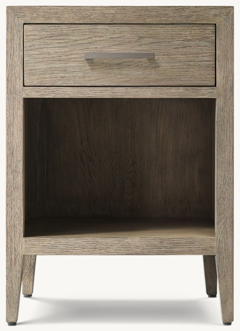 French Contemporary Open Bedside Table