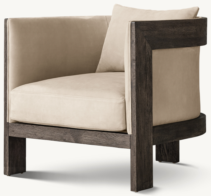 Three Quarter view of Whitby Leather Chair 