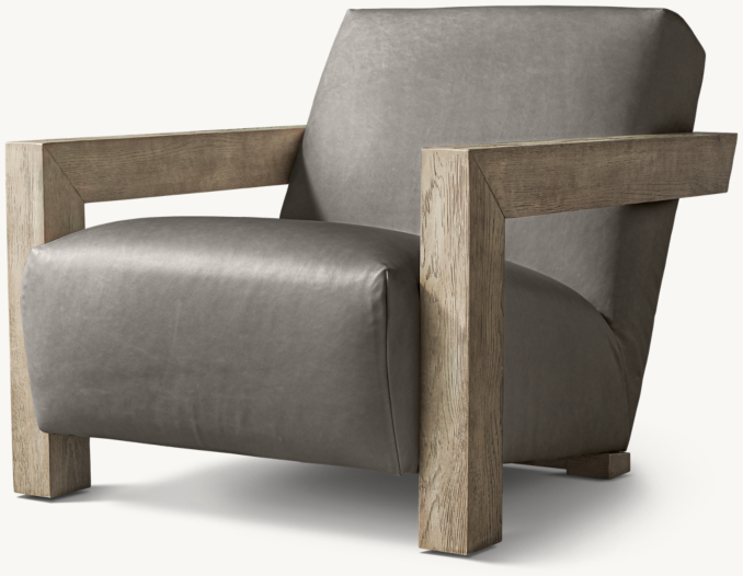 Three Quarter view of Alta Leather Chair 