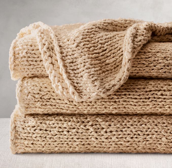 HandKnit Soft Cotton Throw
