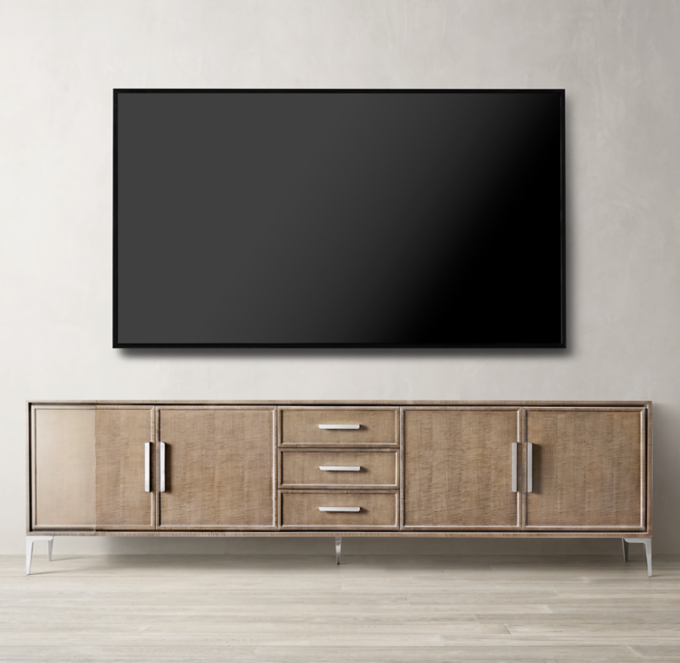 Benoit Panel 4Door Media Console With Drawers