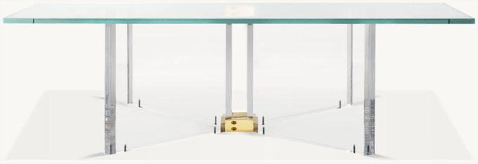 Lazio Acrylic And Glass Square Coffee Table