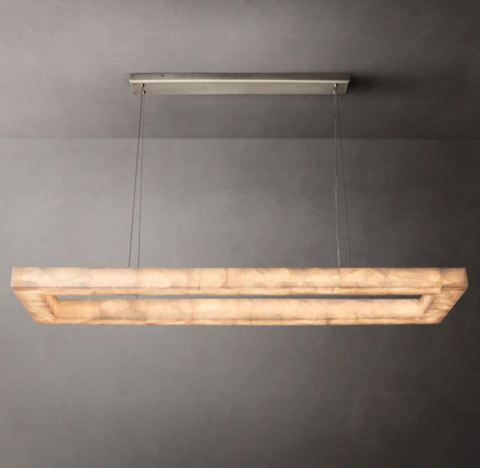 183cm chandelier shown in Satin Nickel.
