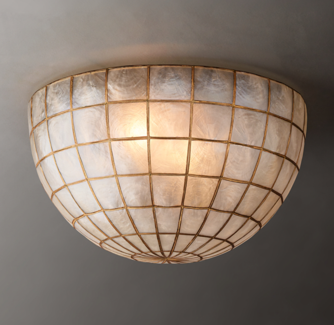 Restoration Hardware Flushmount Ceiling Light Shelly Lighting