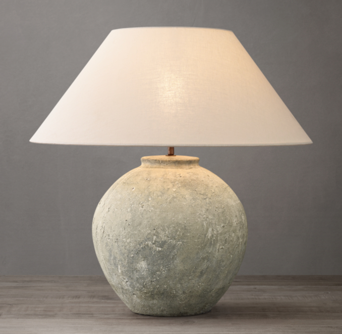 Shown in Washed Grey with White Linen shade.