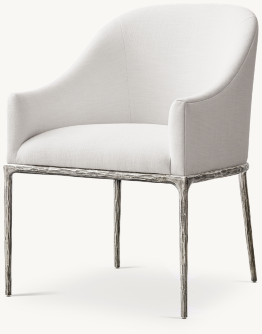 Thaddeus Slope Fabric Dining Armchair