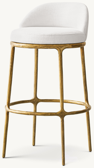 Thaddeus Fabric Swivel Bar & Counter Stool