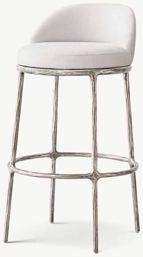 Bar Counter Stools Rh, Brushed Nickel Counter Stools White