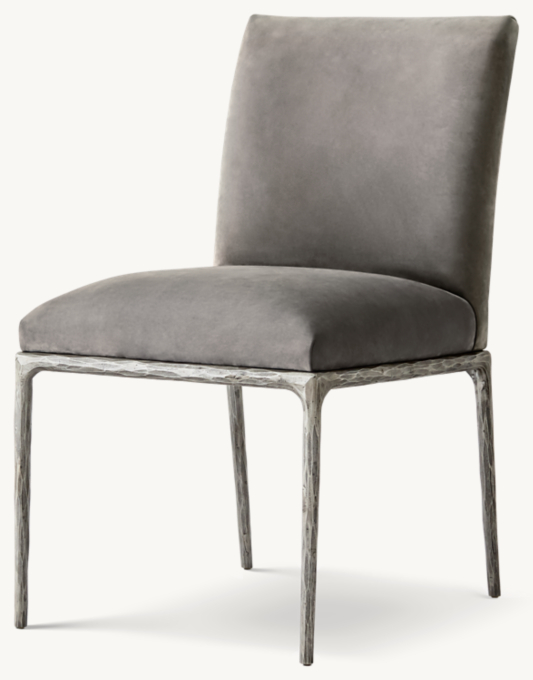 THADDEUS TRACK LEATHER DINING SIDE CHAIR