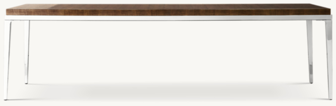 Front view of Benoit Rectangular Extension Dining Table 
