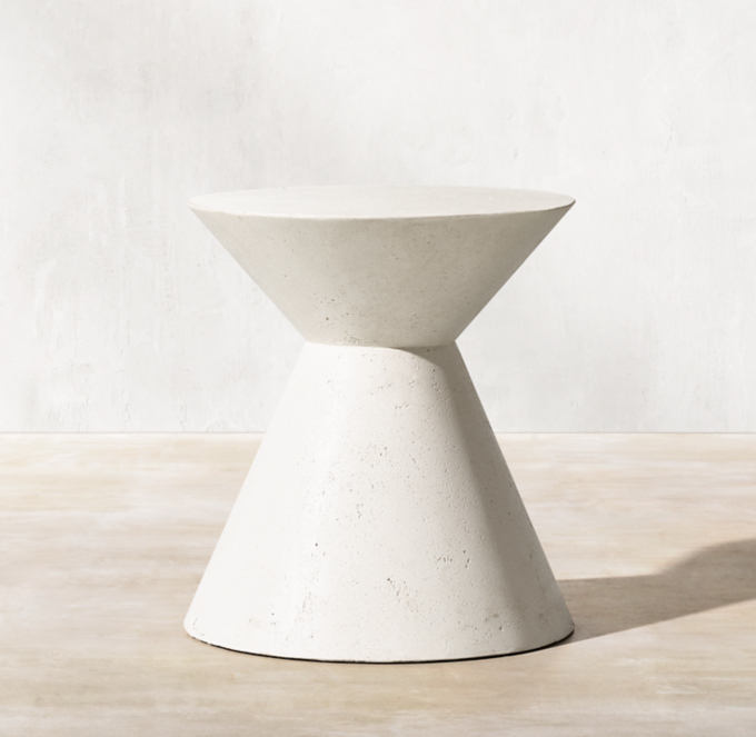 Geometric Concrete Side Table